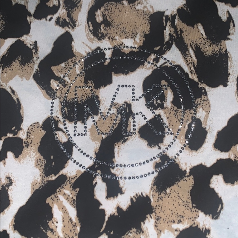 Michael Kors Cheetah Print & Rhinestone Top